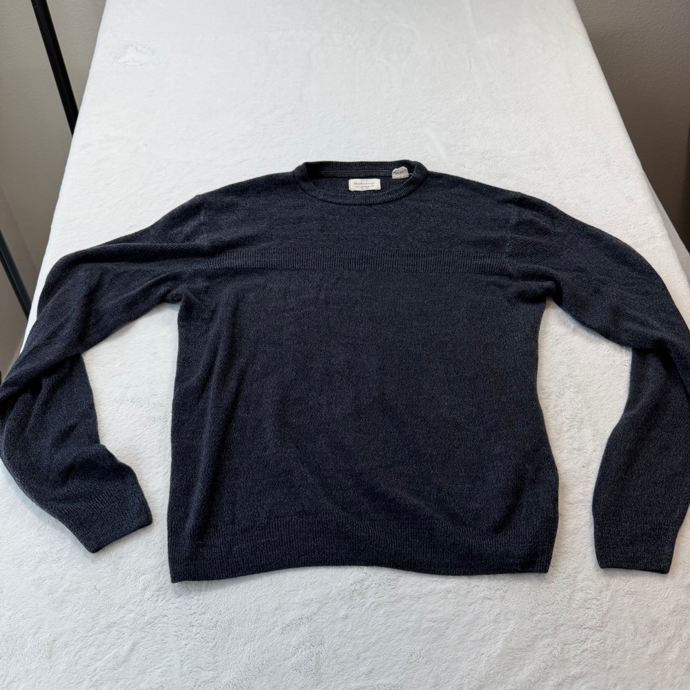 Weatherproof Vintage Crew Neck Sweater Mens Size L Charcoal Grey Good Textured